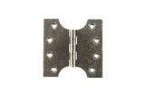 Atlantic (Solid Brass) Parliament Hinges 4" x 2" x 4mm - Distressed Silver - Pair