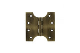 Atlantic (Solid Brass) Parliament Hinges 4" x 2" x 4mm - Matt Antique Brass - Pair