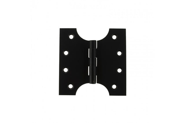 Atlantic (Solid Brass) Parliament Hinges 4" x 2" x 4mm - Matt Black - Pair