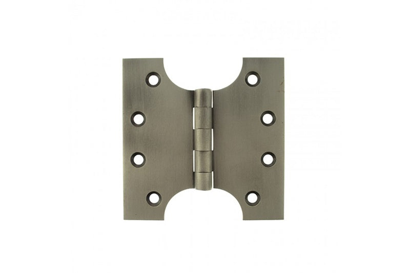 Atlantic (Solid Brass) Parliament Hinges 4" x 2" x 4mm - Matt Gun Metal - Pair