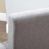 HOMCOM Accent Chair, Linen-Touch Armchair, Upholstered Leisure Lounge Sofa for Living Room, Club Chair with Wooden Frame, Grey