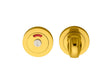 TURN & RELEASE WITH INDICATOR ON CONCEALED FIX ROUND ROSE (4.9 X 67MM SPINDLE) - POLISHED BRASS - 51MM - SET