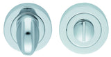 TURN & RELEASE ON CONCEALED FIX ROUND ROSE (4.9 X 67MM SPINDLE) - POLISHED CHROME - 51MM - SET