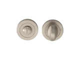 TURN & RELEASE ON CONCEALED FIX ROUND ROSE (4.5 X 60MM SPINDLE) NIS (SATIN NICKEL) - SATIN NICKEL - 52MM - SET