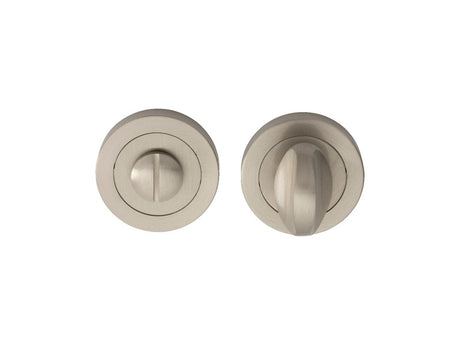 TURN & RELEASE ON CONCEALED FIX ROUND ROSE (4.5 X 60MM SPINDLE) NIS (SATIN NICKEL) - SATIN NICKEL - 52MM - SET