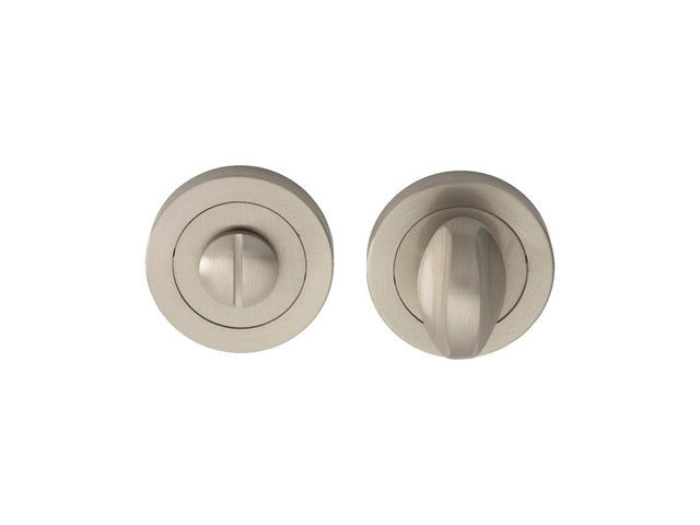 TURN & RELEASE ON CONCEALED FIX ROUND ROSE (4.5 X 60MM SPINDLE) NIS (SATIN NICKEL) - SATIN NICKEL - 52MM - SET