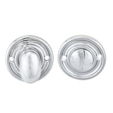 TURN & RELEASE TO SUIT BATHROOM LOCK / OVAL TURN - POLISHED CHROME - 45MM - SET
