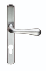 NARROW PLATE - ASTRO LEVER LOCK EURO PROFILE (70MM C/C) (AS1NPSC) CSA (SATIN CHROME) - SATIN CHROME - 208MM X 26MM - PAIR