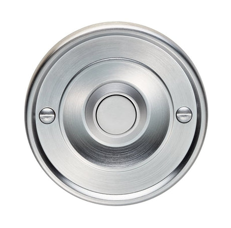 ROUND BELL PUSH - SATIN CHROME - 65 x 7 - EACH