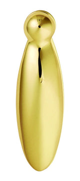 ESCUTCHEON LOCK PROFILE PEAR DROP COVERED FACE FIX - POLISHED BRASS - EACH