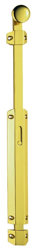 152 X 36MM EXTENDED SURFACE BOLT C/W KEEP FLAT & ANGLED MORTICE KEEPS - POLISHED BRASS - 150MM - EACH