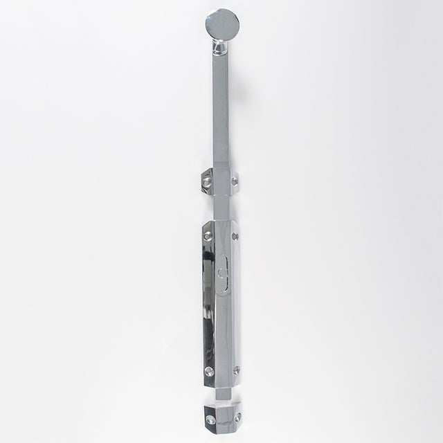 152 X 36MM EXTENDED SURFACE BOLT C/W KEEP FLAT & ANGLED MORTICE KEEPS - POLISHED CHROME - 150MM - EACH