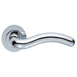 SQUIGGLE LEVER ON CONCEALED FIX ROUND ROSE CRO (POLISHED CHROME) - POLISHED CHROME - 51MM - PAIR