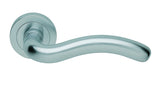 SQUIGGLE LEVER ON CONCEALED FIX ROUND ROSE CSA (SATIN CHROME) - SATIN CHROME - 51MM - PAIR