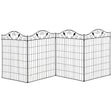 Outsunny Garden Decorative Fence 4 Panels 44in x 12ft Metal Wire Landscape Border Edging