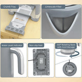 HOMCOM Sleek Textured Kettle and Toaster Set - Grey