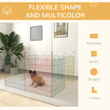 PawHut Pet Playpen Crate, with Eight Panels, Door, for Indoors and Outdoors, 60H x 156cm