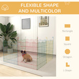 PawHut Pet Playpen Crate, with Eight Panels, Door, for Indoors and Outdoors, 60H x 156cm