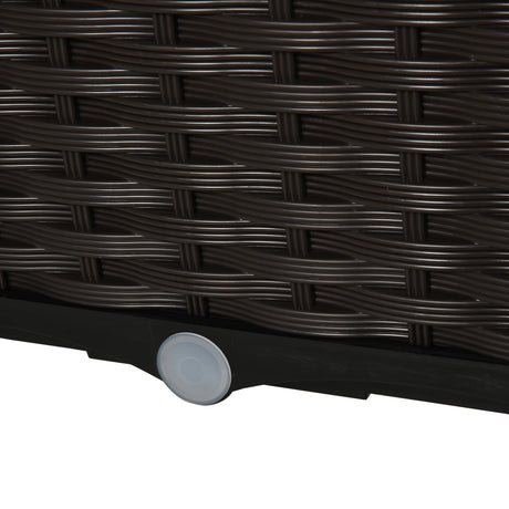 Outsunny 26L Garden Raised Bed Elevated Patio Flower Plant Planter Box PP Vegetables Planting Container, Brown