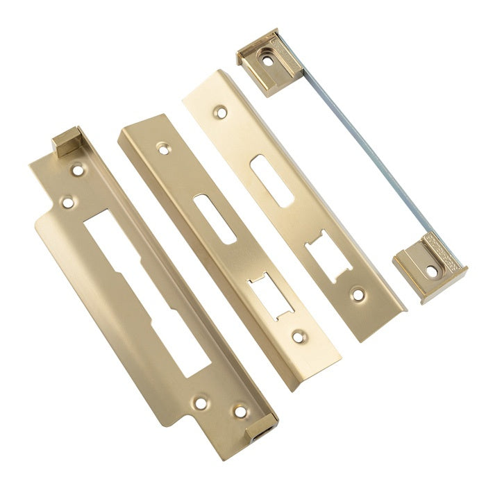 EASI - T REBATE SET (SASH LOCK) BS LEVER LOCK 13MM - STAINLESS BRASS - EACH