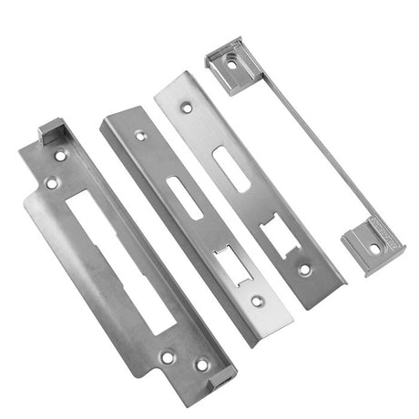 EASI - T REBATE SET (SASH LOCK) BS LEVER LOCK 13MM - SATIN STAINLESS STEEL - EACH