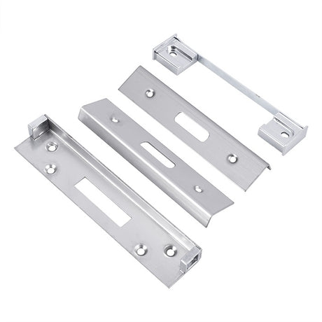 EASI - T REBATE SET (DEADLOCK) BS LEVER LOCK 13MM - SATIN STAINLESS STEEL - EACH