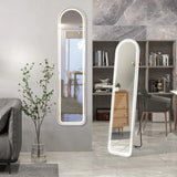 Arch Full Length Mirror with LED Lights and 3 Color Lighting-White
