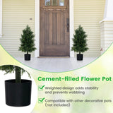 Artificial Cedar Topiary Tree Fake Pine Tree with Plastic Nursery Pot