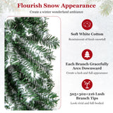 4/5/6FT Artificial Christmas Tree Set of 3 with Realistic Accumulated Snow