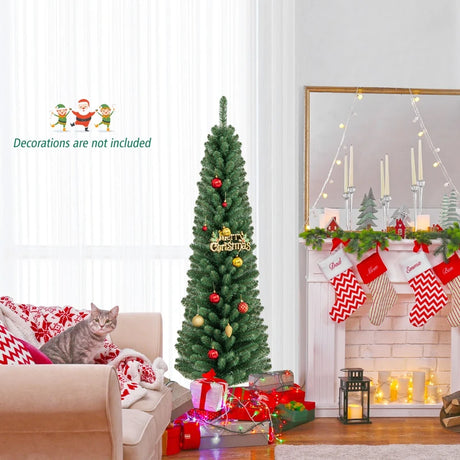 Artificial Christmas Tree with Quick Shape Technology and  Lush Branch Tips-5FT