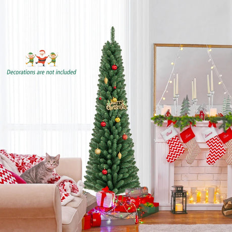 Artificial Christmas Tree with Quick Shape Technology and  Lush Branch Tips-6FT