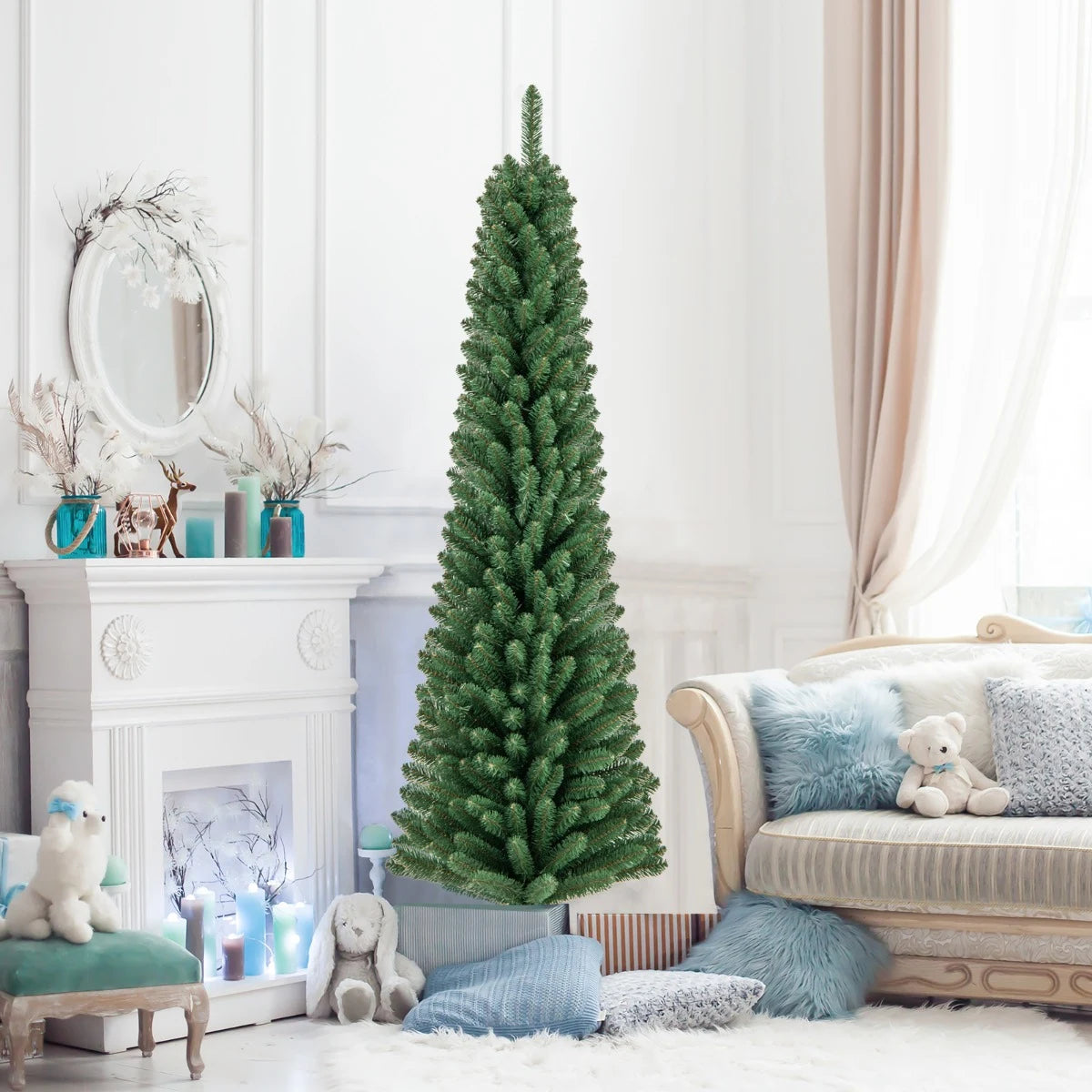 Artificial Christmas Tree with Quick Shape Technology and  Lush Branch Tips-6FT