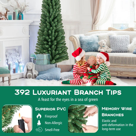 Artificial Christmas Tree with Quick Shape Technology and  Lush Branch Tips-6FT