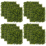 12 Pieces 50 x 50 cm Artificial Hedge Boxwood Panels with 7cm Thickness