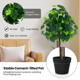 Artificial Hydrangea Tree Fake Potted Silk Tree with Realistic Hydrangea Leaves