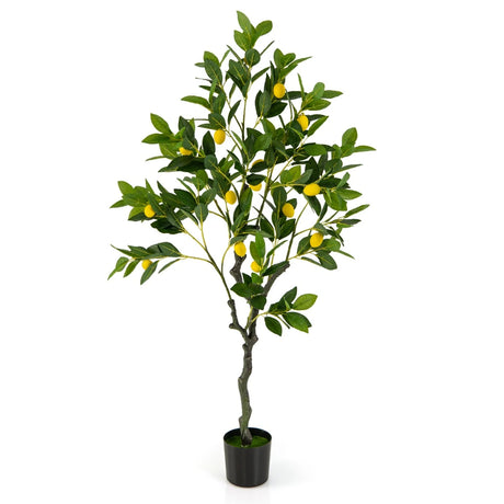 Artificial Lemon Tree 2.6/4/5.2 Feet Tall Fake Lemon Plant wuth Lemon Fruits-4 ft