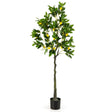 Artificial Lemon Tree 2.6/4/5.2 Feet Tall Fake Lemon Plant wuth Lemon Fruits-5.2 ft