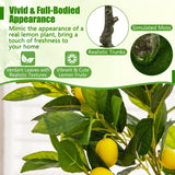 Artificial Lemon Tree 2.6/4/5.2 Feet Tall Fake Lemon Plant wuth Lemon Fruits-4 ft