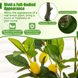Artificial Lemon Tree 2.6/4/5.2 Feet Tall Fake Lemon Plant wuth Lemon Fruits-2.6 ft