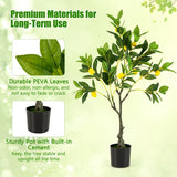 Artificial Lemon Tree 2.6/4/5.2 Feet Tall Fake Lemon Plant wuth Lemon Fruits-2.6 ft