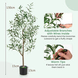 130cm Tall Artificial Olive Tree with Realistic Fruits-1 Pack