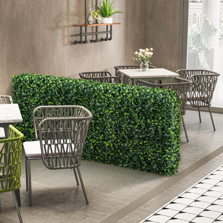 Artificial Boxwood Privacy Fence with Realistic PE Leave for Living Room and Patio