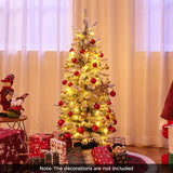 Artificial Pre-lit Christmas Tree Snow Flocked Xmas Tree-1.2M