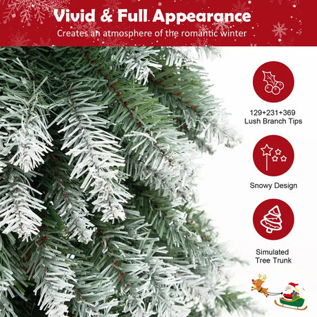 Artificial Xmas Tree Set of 3 with PVC Branch Tips and Warm White LED Lights
