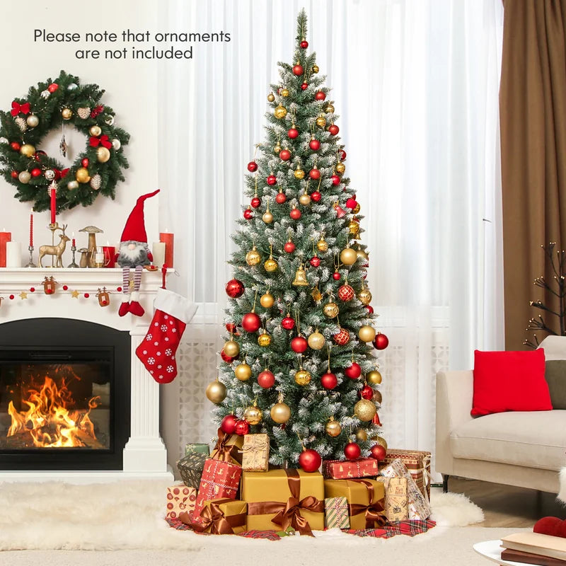 Artificial Xmas Tree with 618 Branch Tips and 250 Warm White LED Lights -S