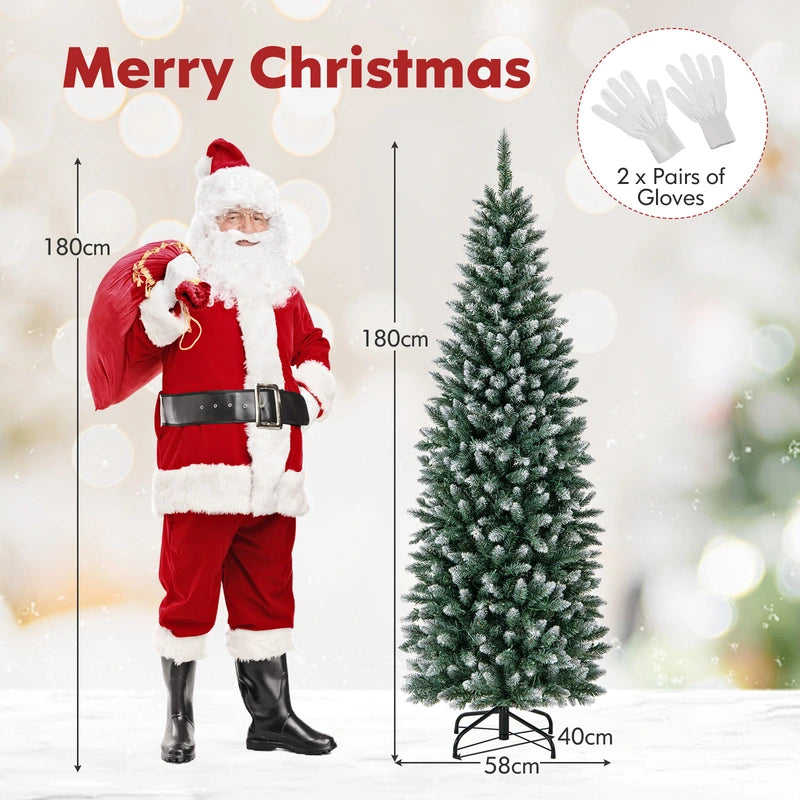 Artificial Xmas Tree with 618 Branch Tips and 250 Warm White LED Lights -S