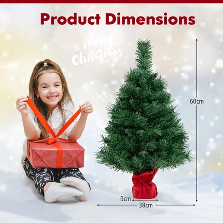 Artificial Xmas Tree with 71 Branch Tips and 35 Warm White LED Lights