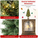 120CM Artificial Xmas Tree with 116 Branch Tips and 100 LED Lights