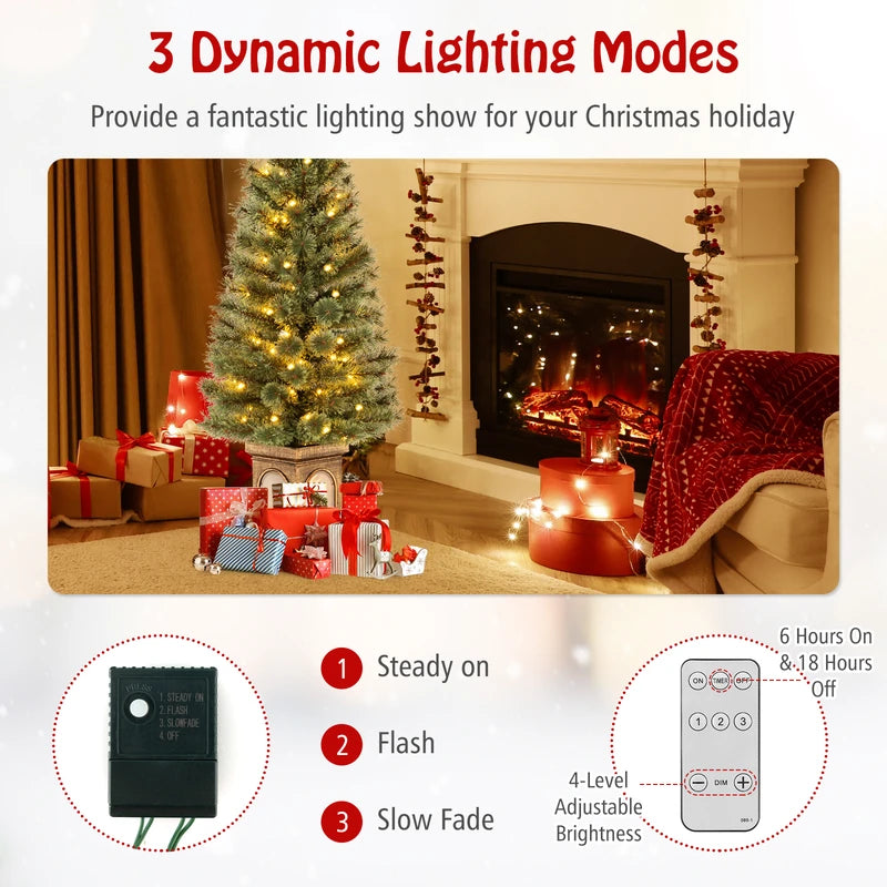 120CM Artificial Xmas Tree with 116 Branch Tips and 100 LED Lights