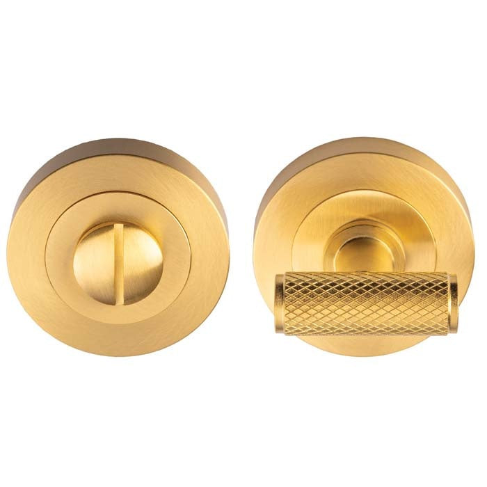 SYNTAX TURN & RELEASE ON CONCEALED FIX ROUND ROSE - Satin Brass - Each